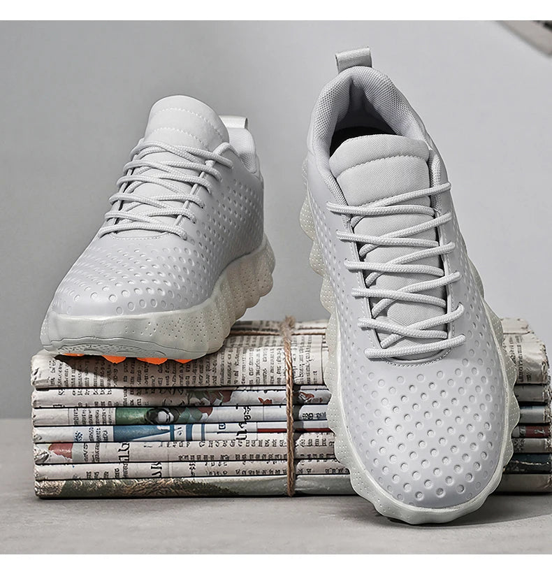 Men’s Cushioned Running Shoes – Breathable Thick Sole Non-Slip Sneakers