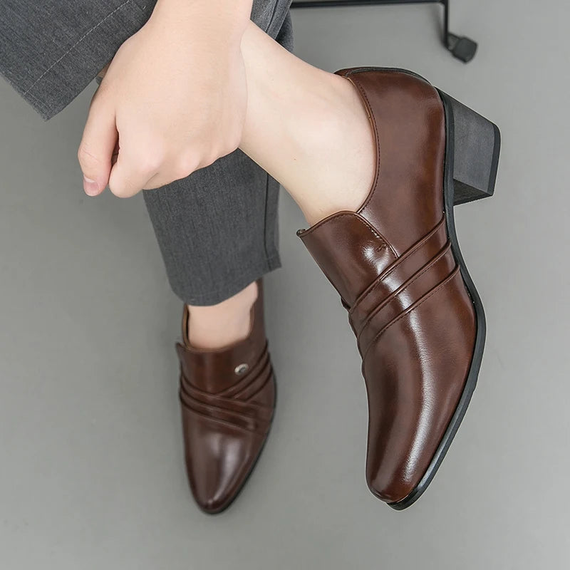 High-End Men’s Formal Shoes – Business & Wedding Leather Shoes