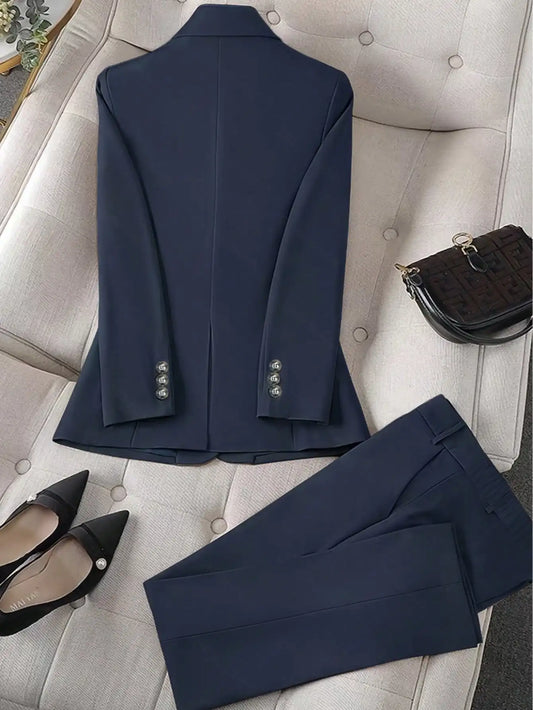 AMEHE Women’s Single-Breasted 2-Piece Suit Set