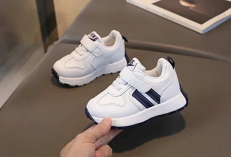 Kids’ Casual Running Shoes – Soft Sole, Hook & Loop, Breathable Sneakers