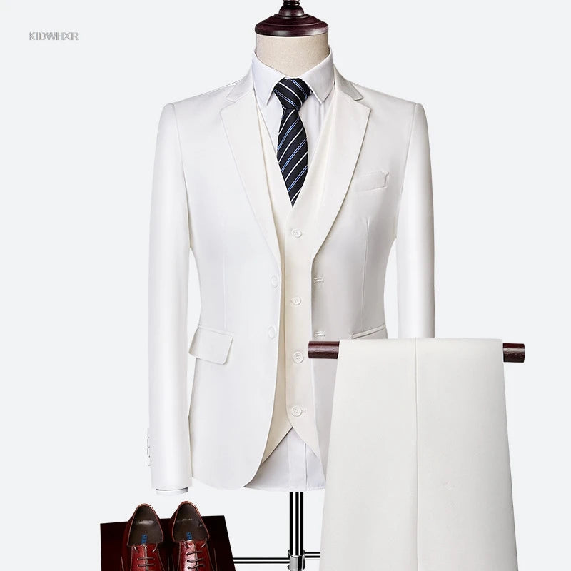 AMEHE Men’s Slim Business Suit Set