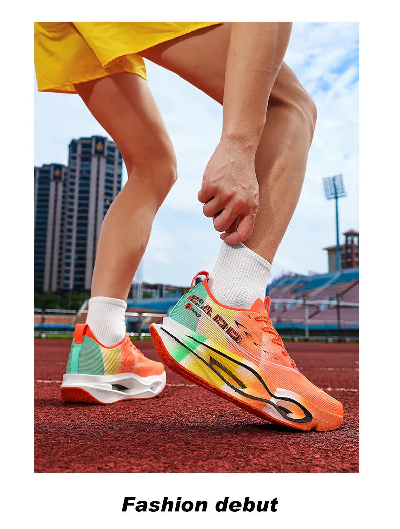 Carbon Plate Running Shoes – Lightweight Breathable Marathon Sneakers for Men & Women, Athletic Training Shoes