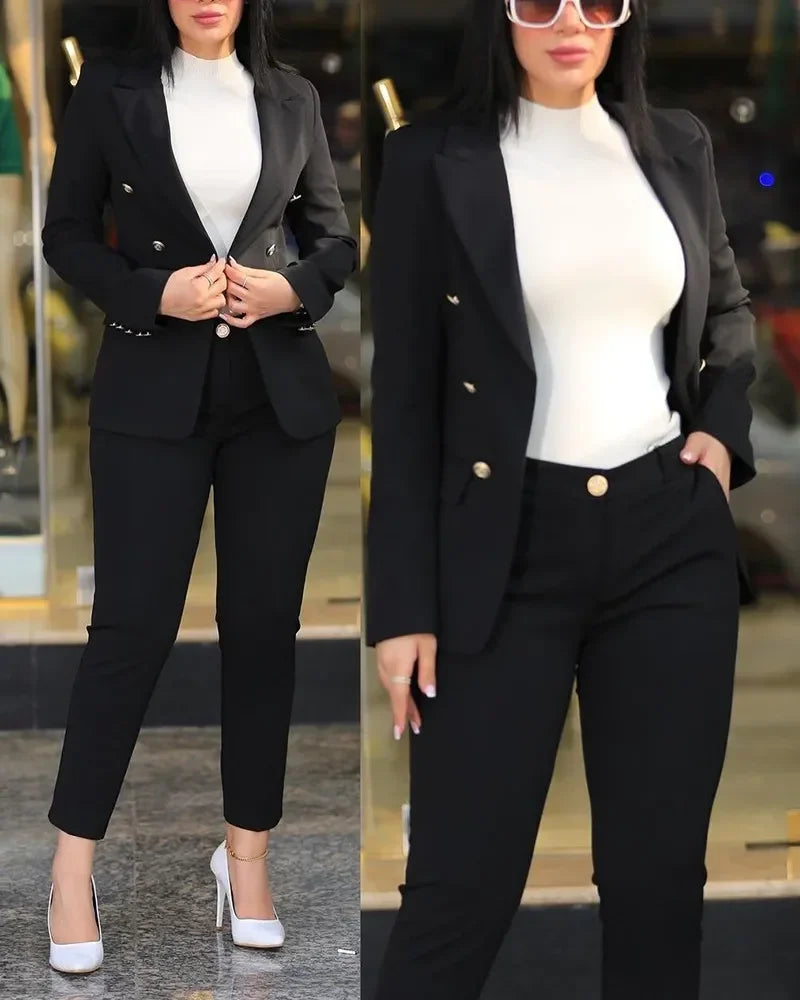 AMEHE Women’s Luxury 2-Piece Office Suit Set