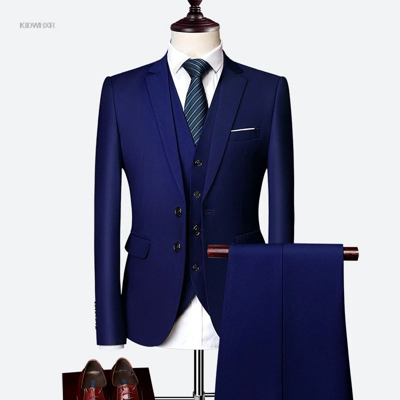 AMEHE Men’s Slim Business Suit Set