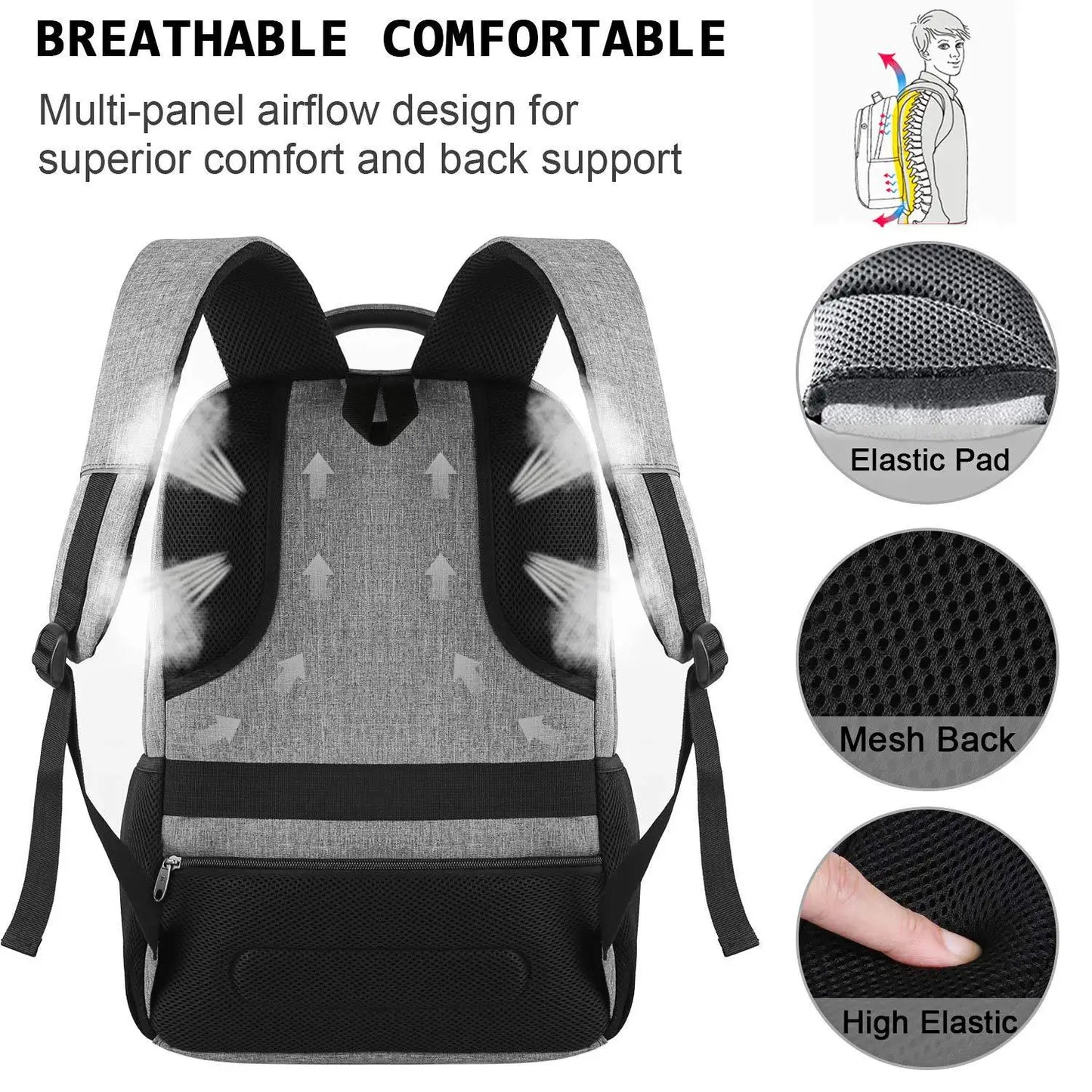 Men's Ergonomic Waterproof Travel Backpack