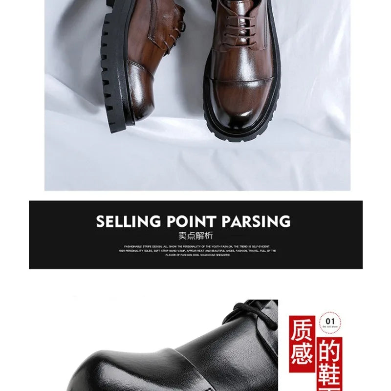 Men’s Fashion Leather Shoes – Versatile Party & Office Footwear