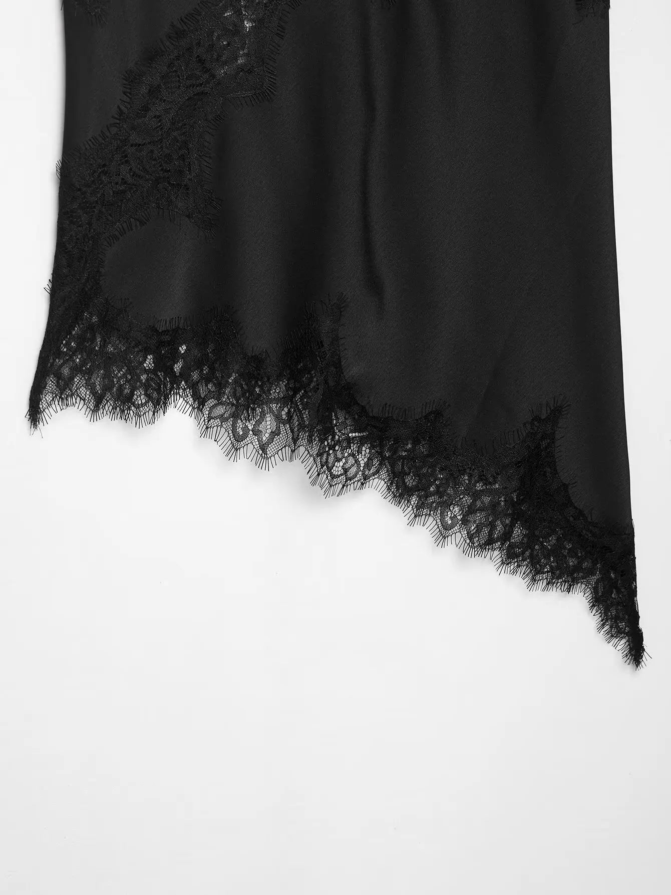 AMEHE Women's Asymmetrical Lace Backless Off-Shoulder Camisole Top