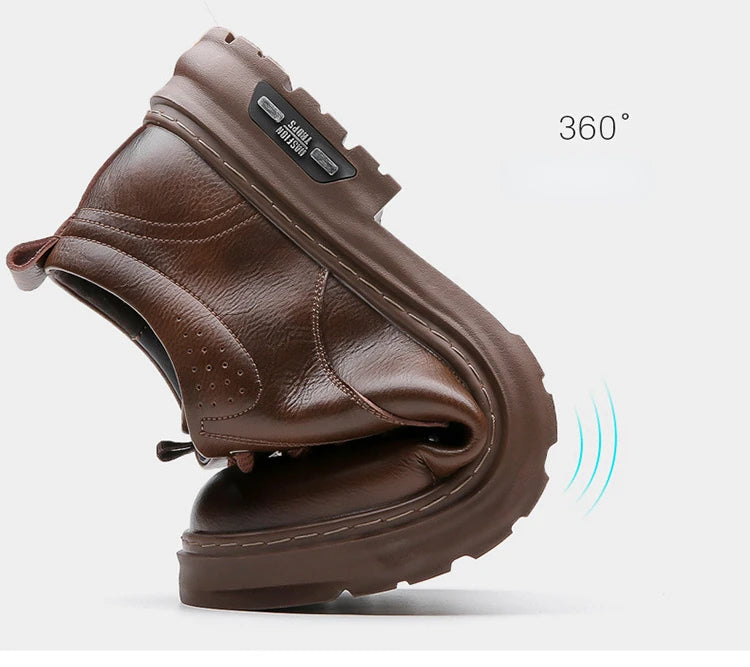 Men’s Retro Platform Loafers – Spring/Autumn Casual Shoes