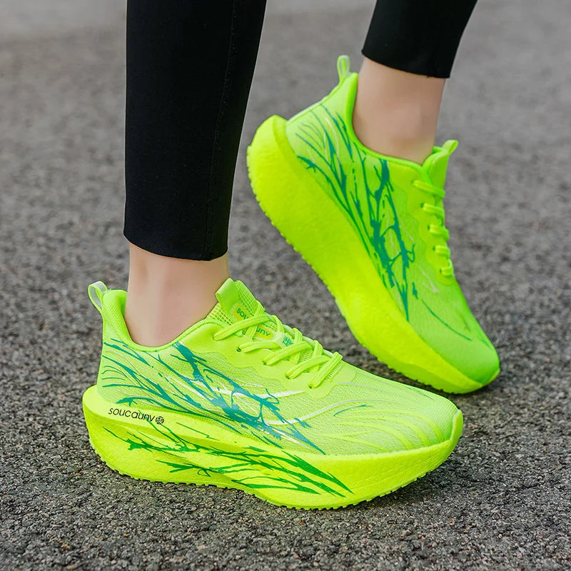 Men's & Women's Carbon Plate Running Shoes – Lightweight Breathable Athletic Sneakers for Training & Jogging