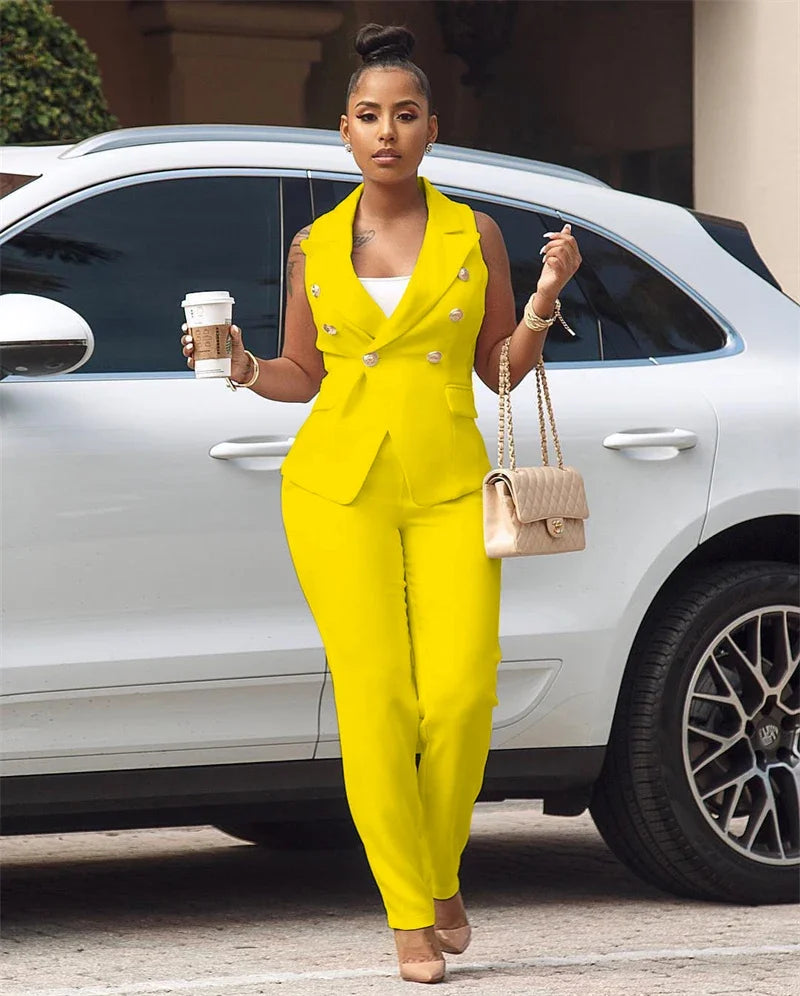 AMEHE Women’s 2-Piece Office Matching Suit Set