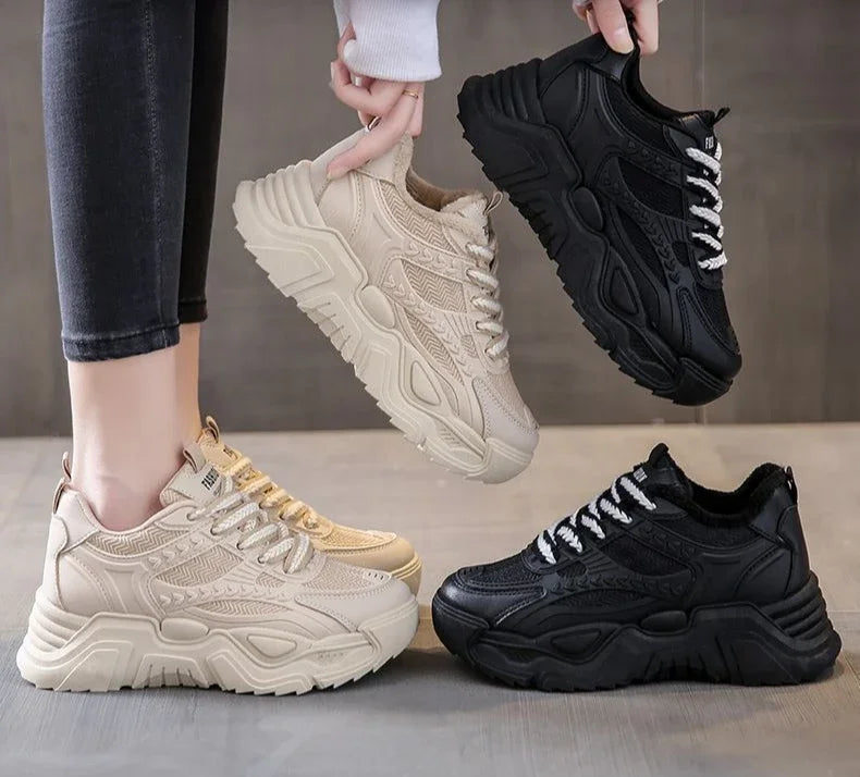 Ladies’ Designer Sports Sneakers – High Platform Footwear