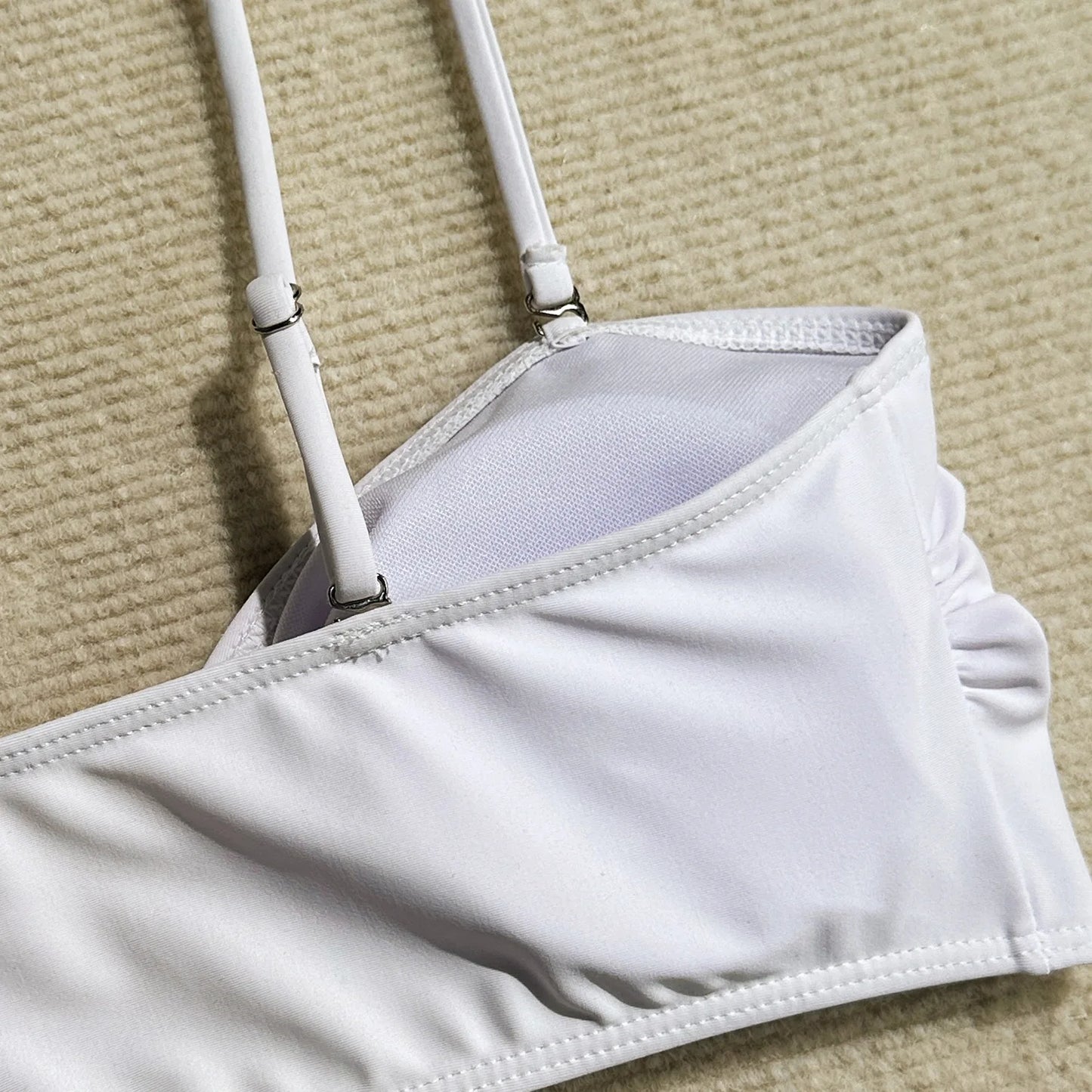 AMEHE 3-Piece High-Waist Push-Up Bikini Set with Starfish Detail