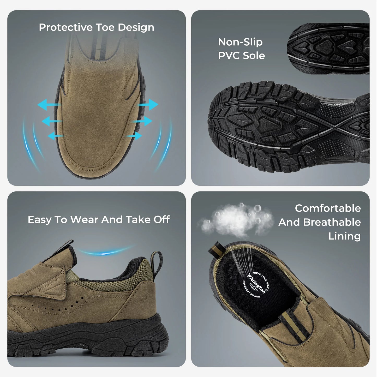 Men’s Slip-On Loafers – Lightweight Arch Support Comfort Shoes