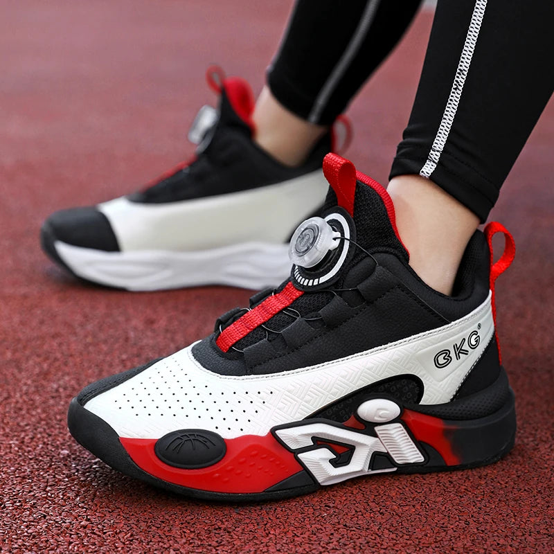 Children’s Youth Basketball Sneakers – Breathable Leather Footwear