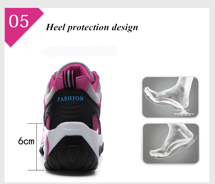 Ladies’ Chunky Wedge Sneakers – Designer Casual Sports Shoes
