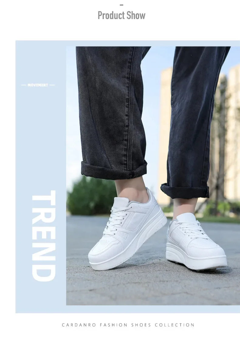 Boys & Girls 4-Wheel Skate Sneakers – Fashionable & Fun