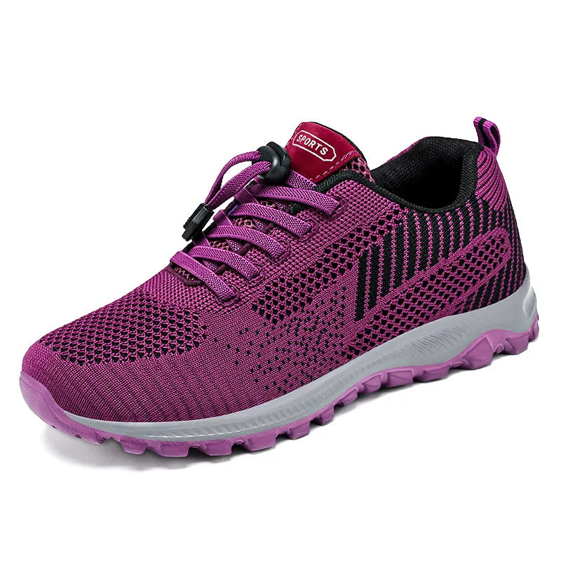 Women’s Platform Lace-Up Sneakers – Casual Running & Vulcanized Shoes