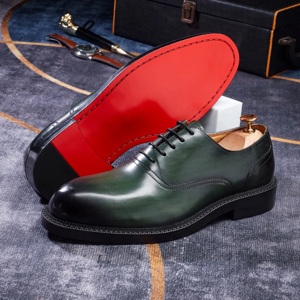 Men’s Formal Office Shoes – Solid Color Oxford Leather