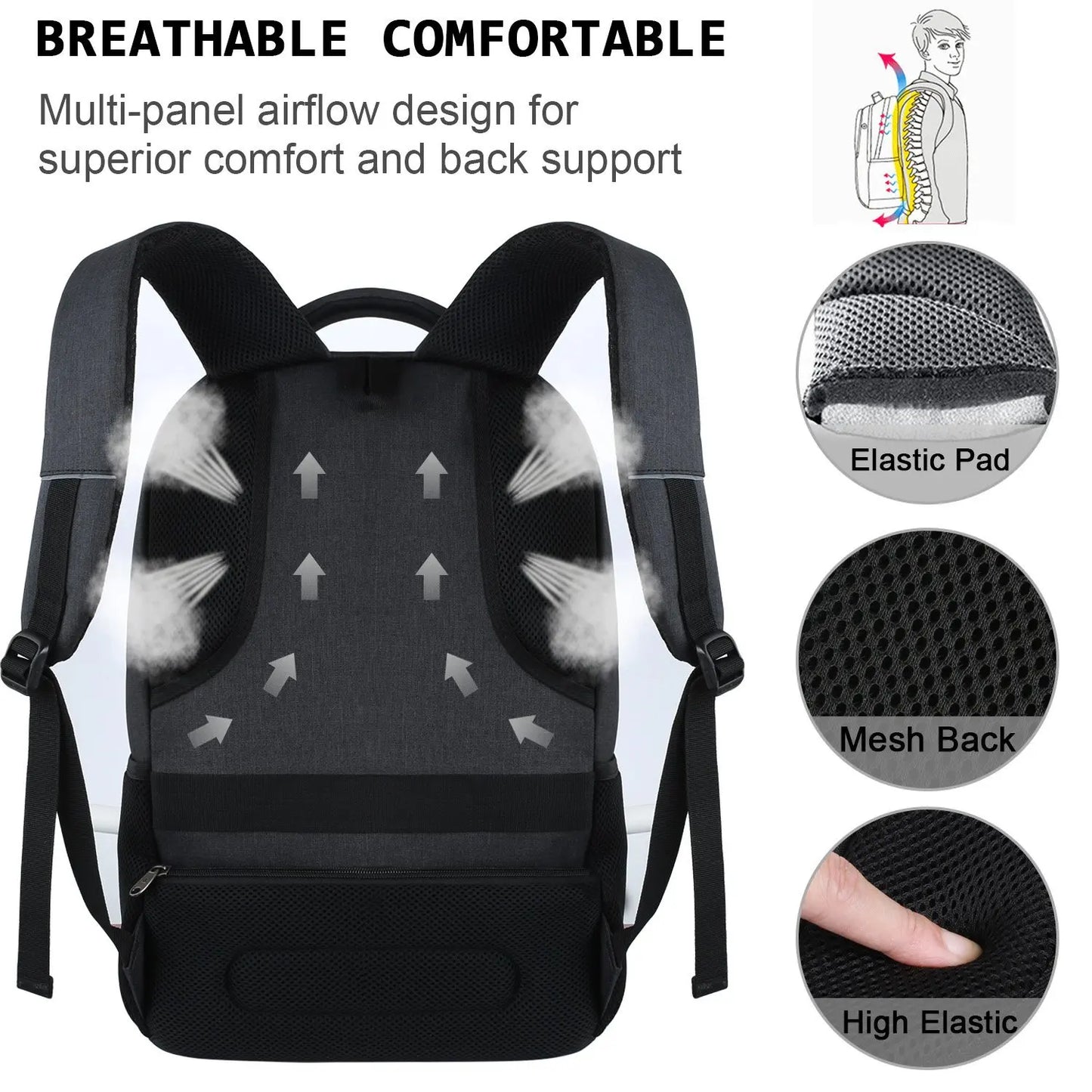 Men's Ergonomic Waterproof Travel Backpack