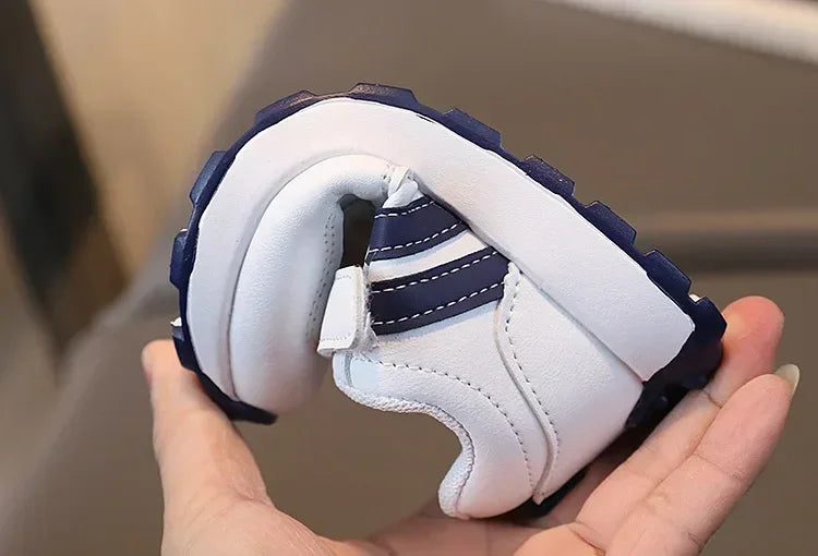 Kids’ Casual Running Shoes – Soft Sole, Hook & Loop, Breathable Sneakers