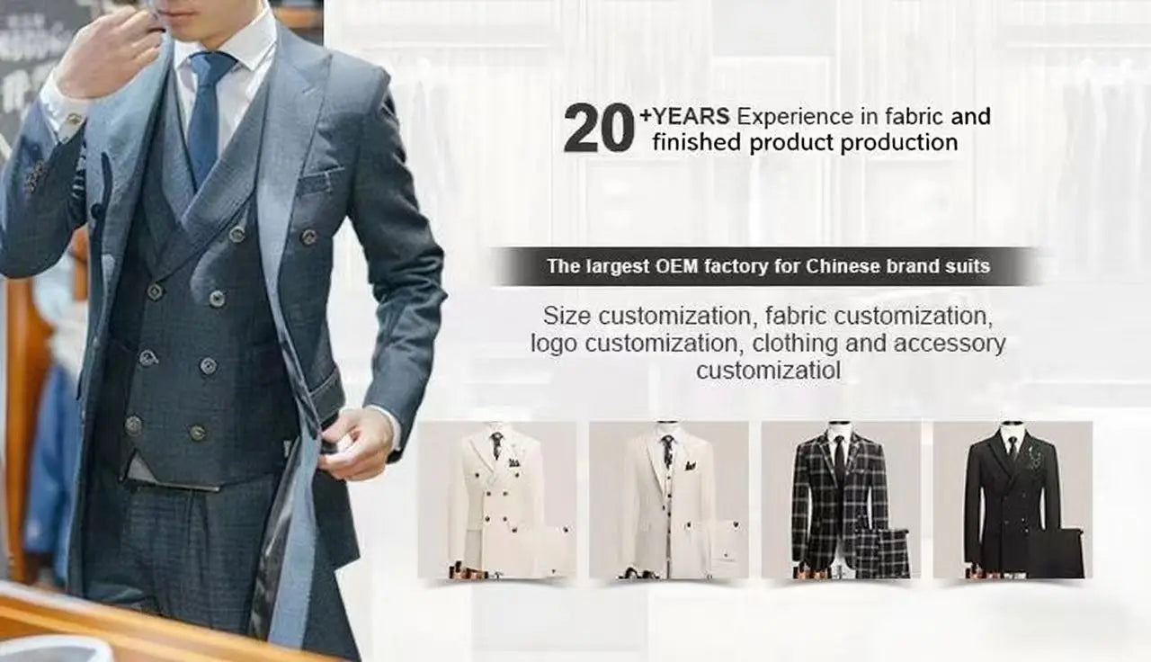 AMEHE Men’s White Anti-Stick, No-Iron 3-Piece Suit