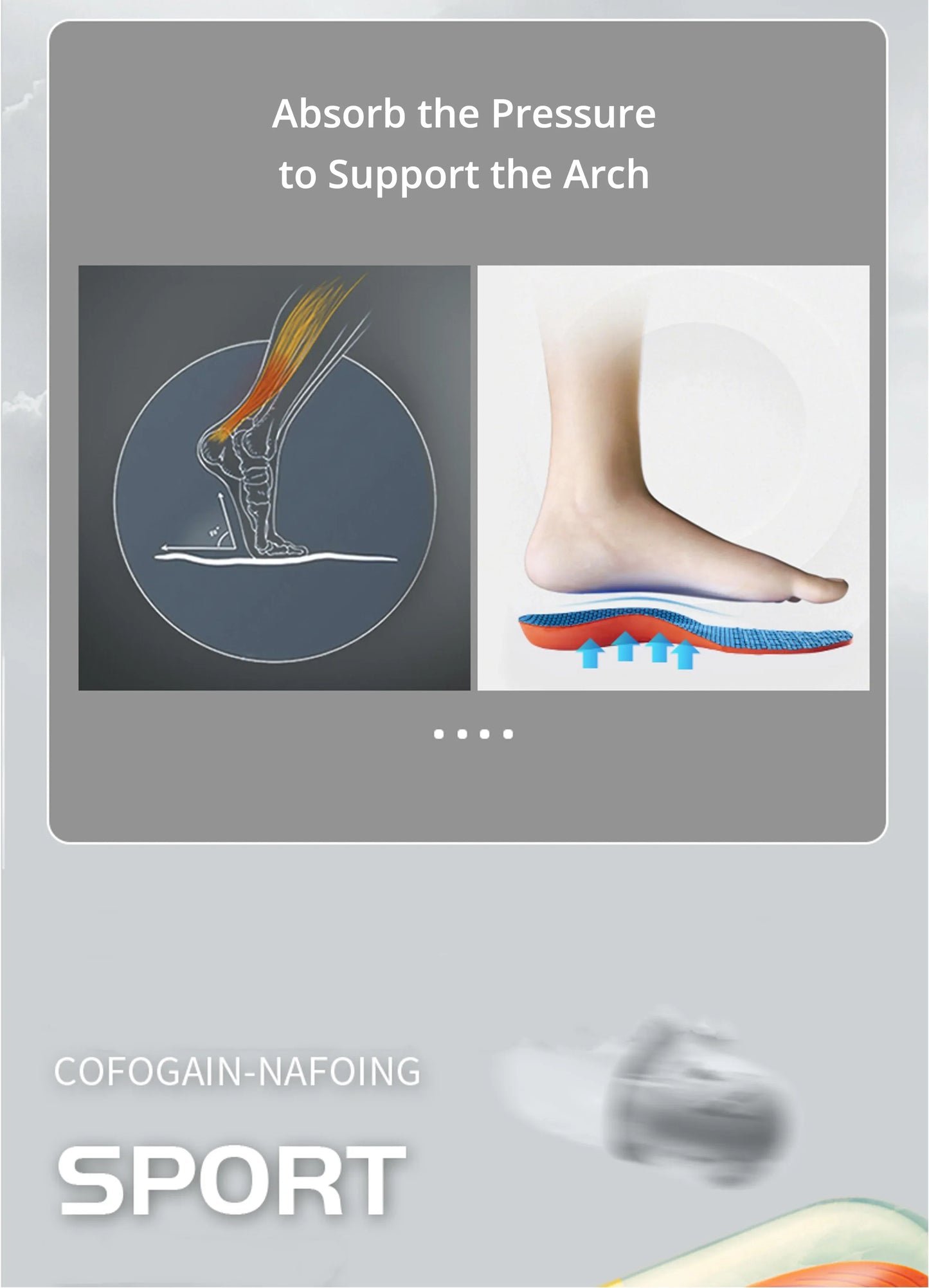Sport Orthopedic Insoles – EVA Shock-Absorbing Shoe Inserts for Running, Basketball & Walking