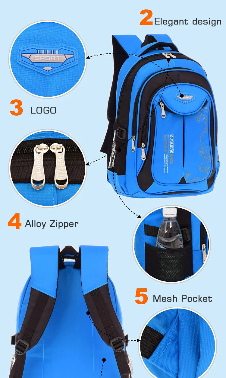 Boys School Backpack – Durable & Spacious for Kids & Teens