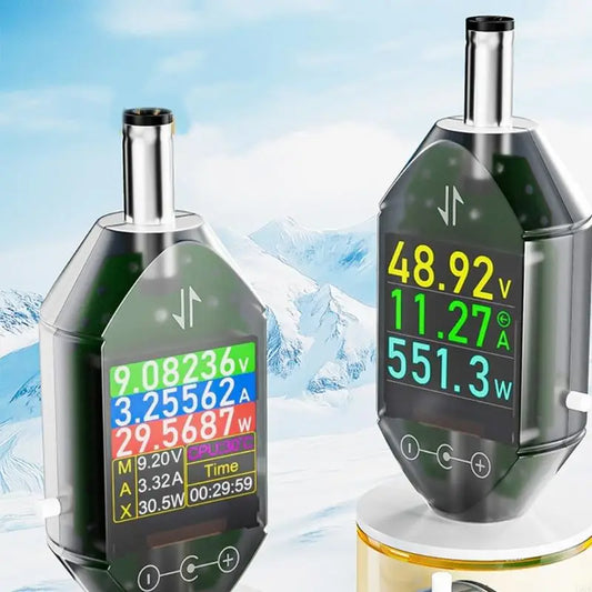 Digital Battery Tester Meter – Real-Time Current & Power Monitor with Rotatable Color Display