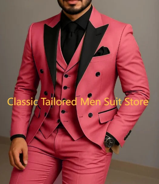 AMEHE Beige Wedding Luxury Suit