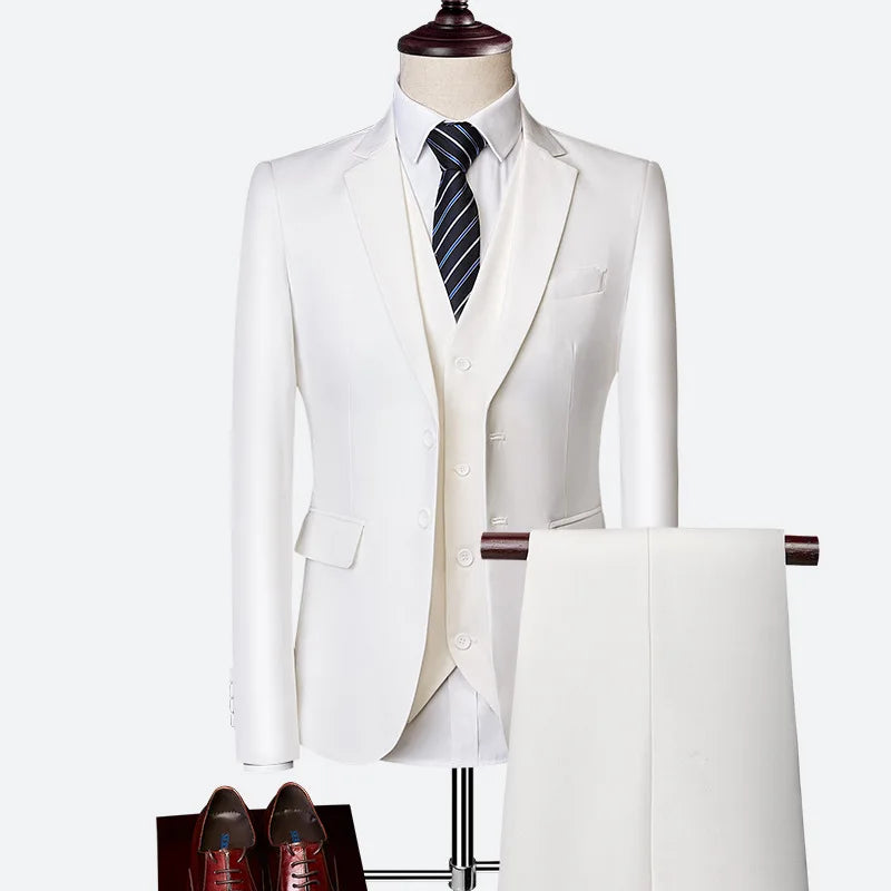 AMEHE Men’s Slim Business Suit Set