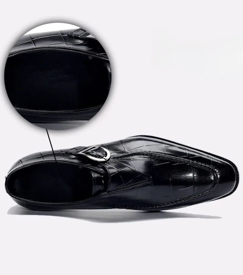 Men’s Business Oxford Shoes – Retro Carved Leather, Large Size