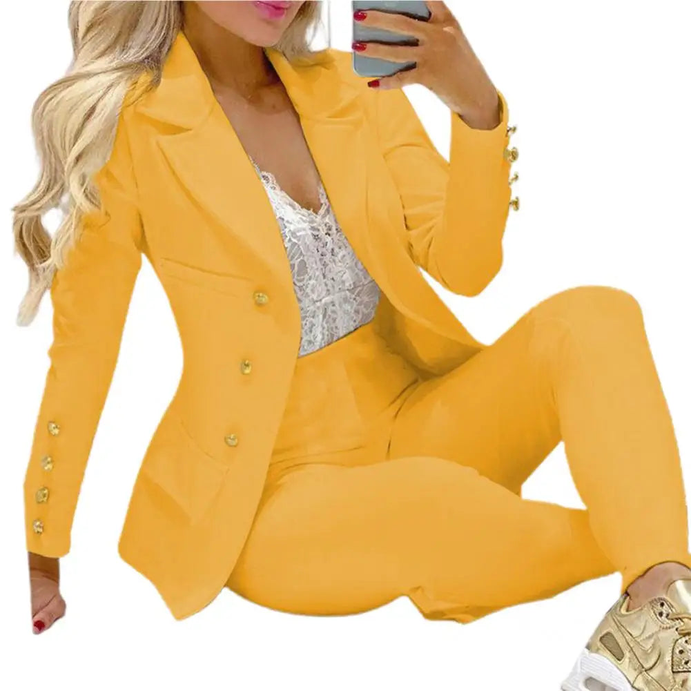 AMEHE Women’s 2-Piece Office Work Suit – Cardigan & Pants