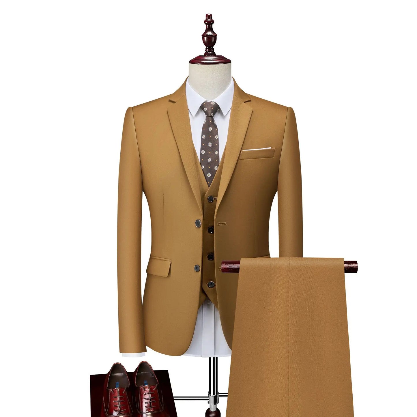 AMEHE Men’s Slim Business Suit Set