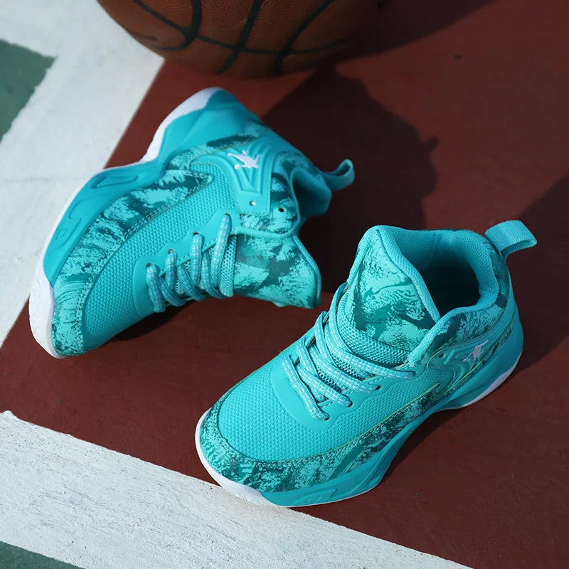 Boys’ Basketball Shoes – Kids’ Sports Sneakers, Non-Slip