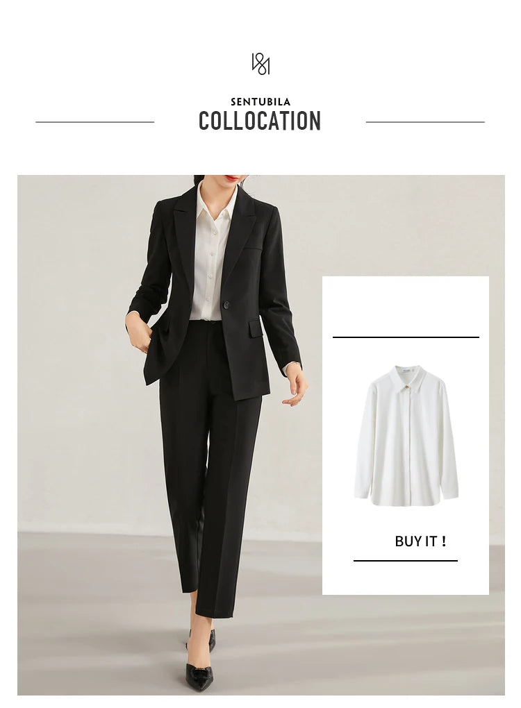 AMEHE Women’s Office Blazer & Pants Set – Stylish 2-Piece Outfit