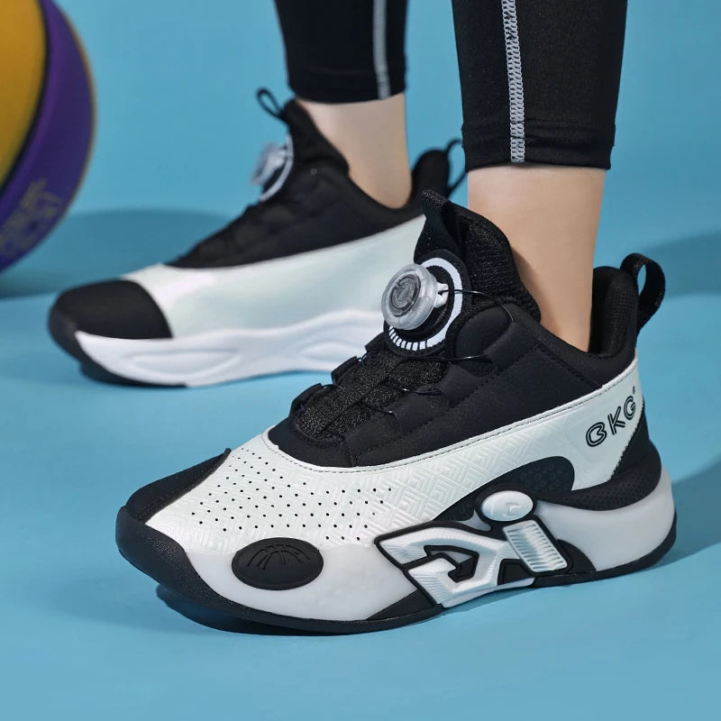 Children’s Youth Basketball Sneakers – Breathable Leather Footwear