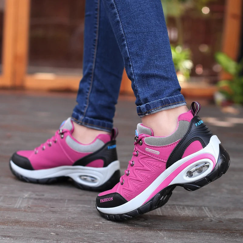 Ladies’ Chunky Wedge Sneakers – Designer Casual Sports Shoes