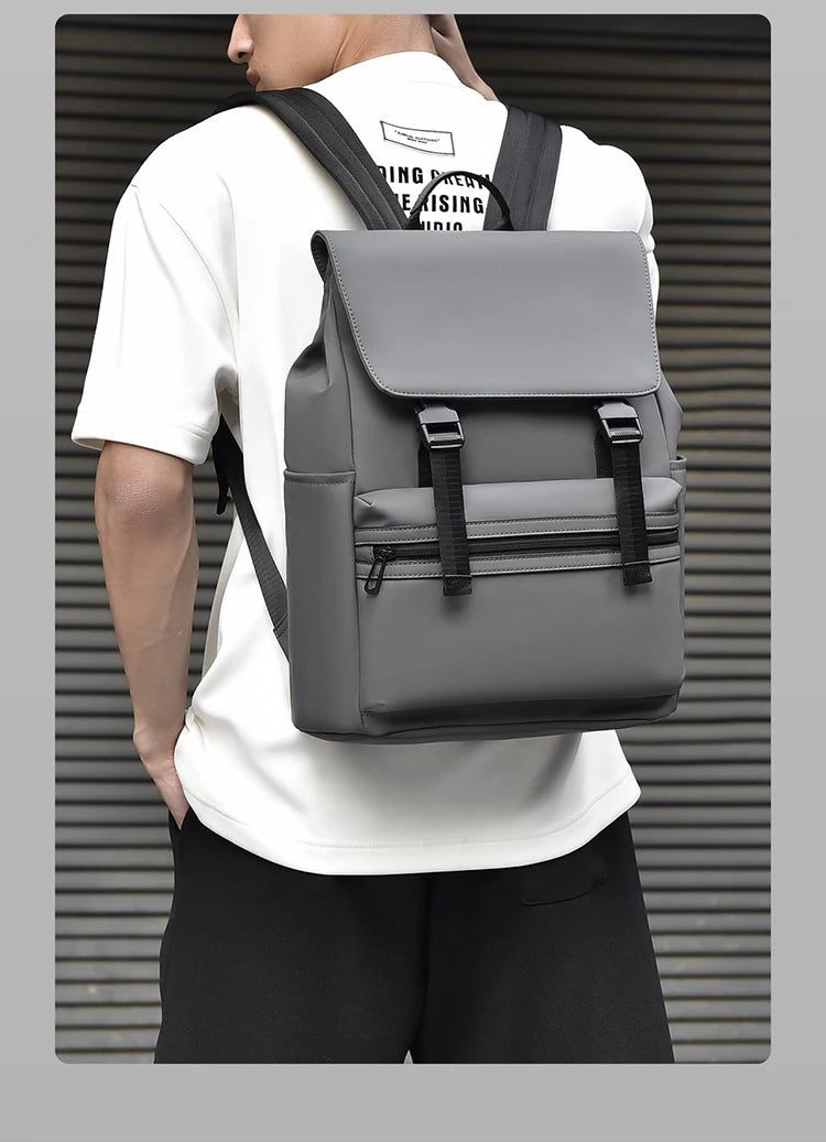 Men's Black Fashion Backpack – Spacious & Durable for Business & Travel
