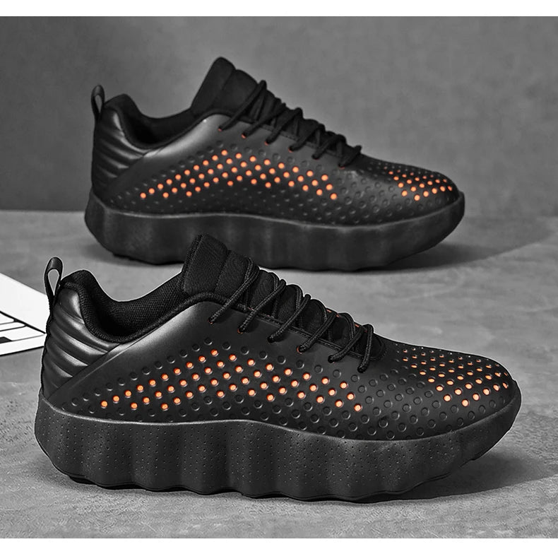 Men’s Cushioned Running Shoes – Breathable Thick Sole Non-Slip Sneakers