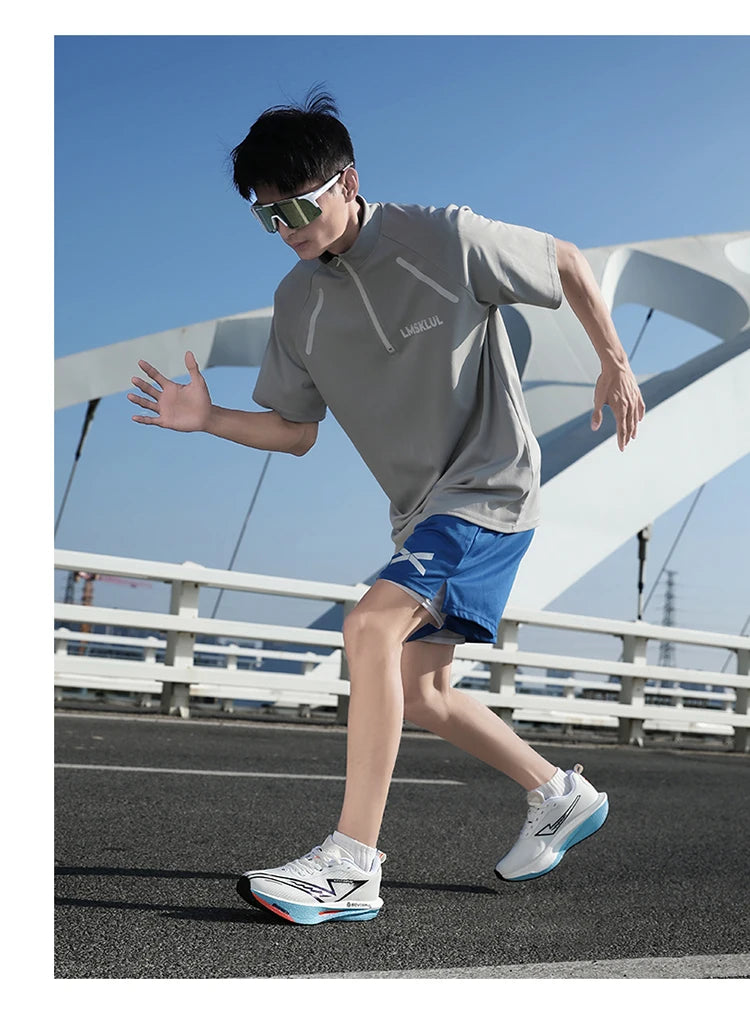Carbon Plate Running Shoes – Lightweight Breathable Marathon Sneakers for Men & Women, Athletic Non-Slip Training Shoes