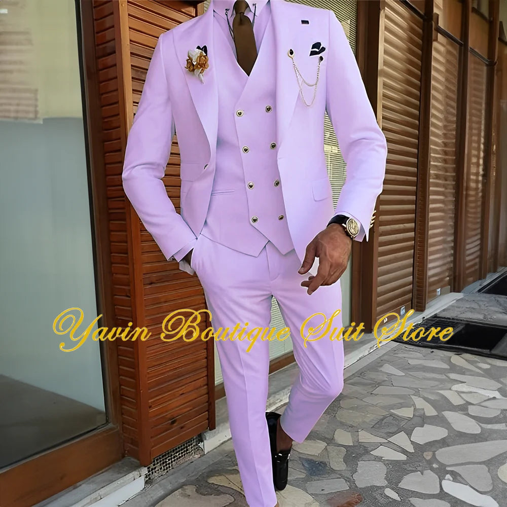 AMEHE Men’s Luxury 3-Piece Suit