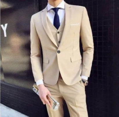 AMEHE Men’s Slim 2-Piece Formal Suit – Spring to Winter