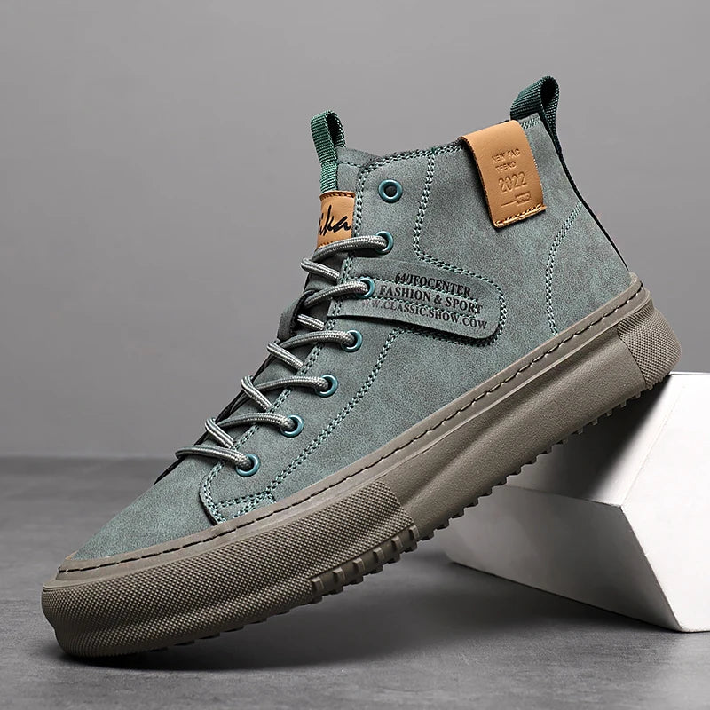 Men’s Trendy High-Top Shoes – Comfortable Business & Formal