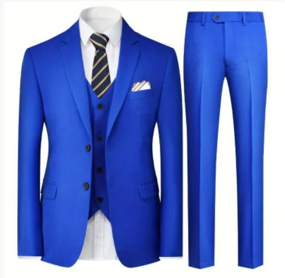 AMEHE Men’s Slim 2-Piece Formal Suit – Spring to Winter