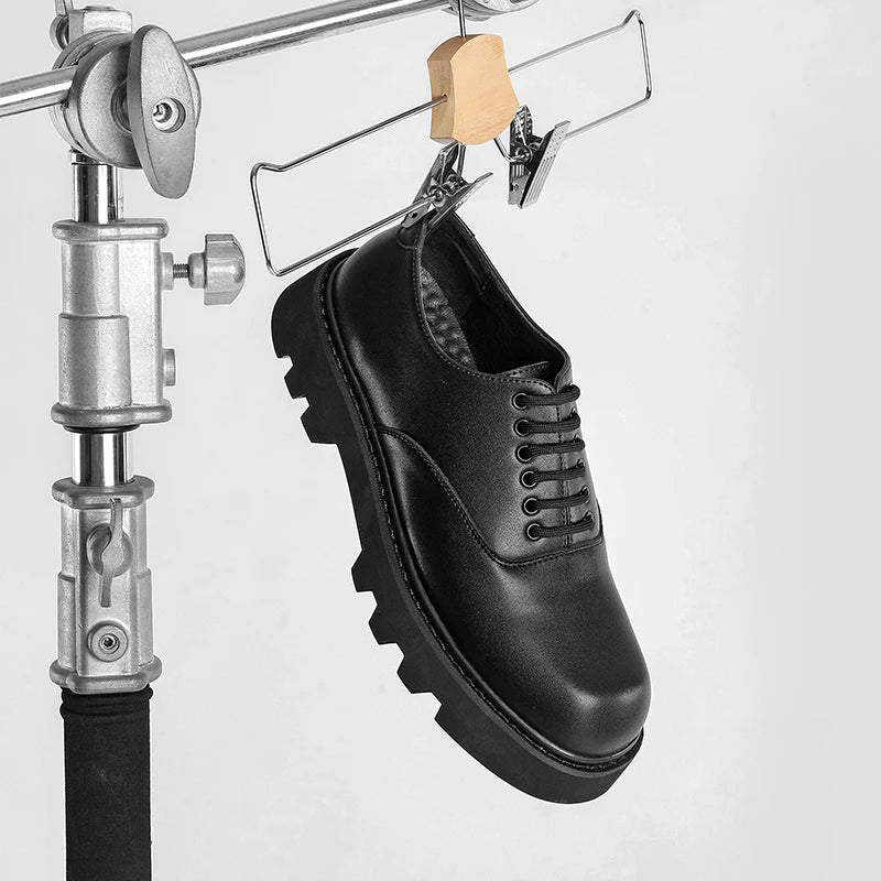 Men’s Summer Business Shoes – Solid Color Leather Low-Tops