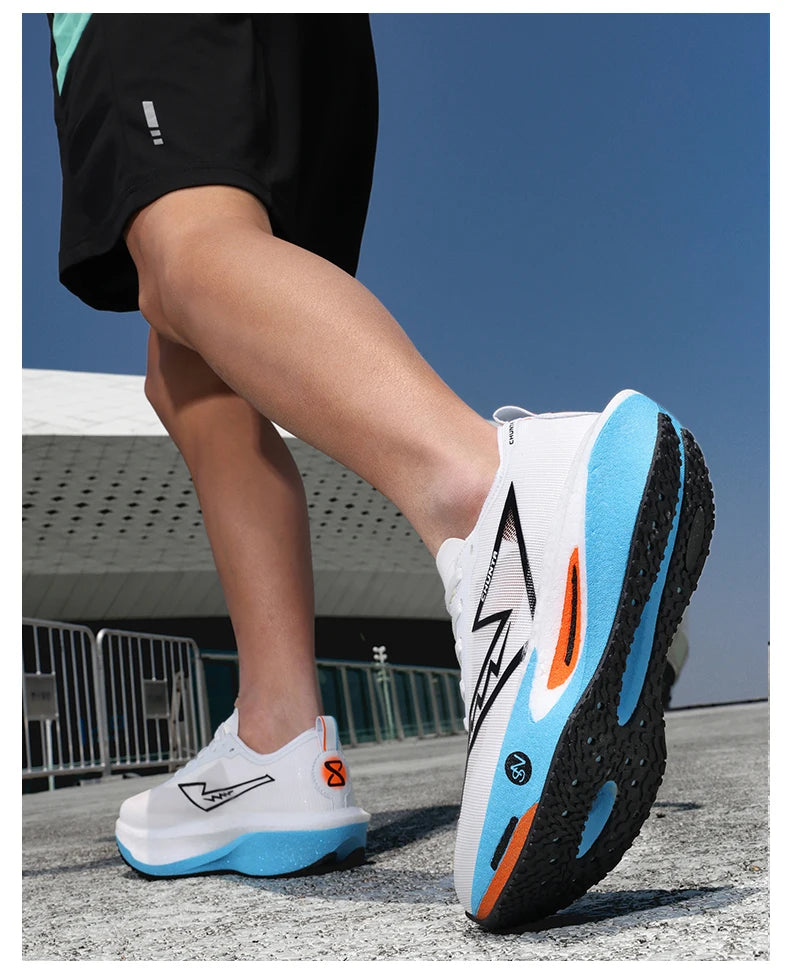 Carbon Plate Running Shoes – Lightweight Breathable Marathon Sneakers for Men & Women, Non-Slip Athletic Training Shoes