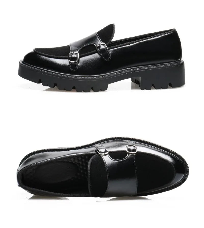 Classic Men’s Patchwork Dress Shoes – Elegant & Stylish