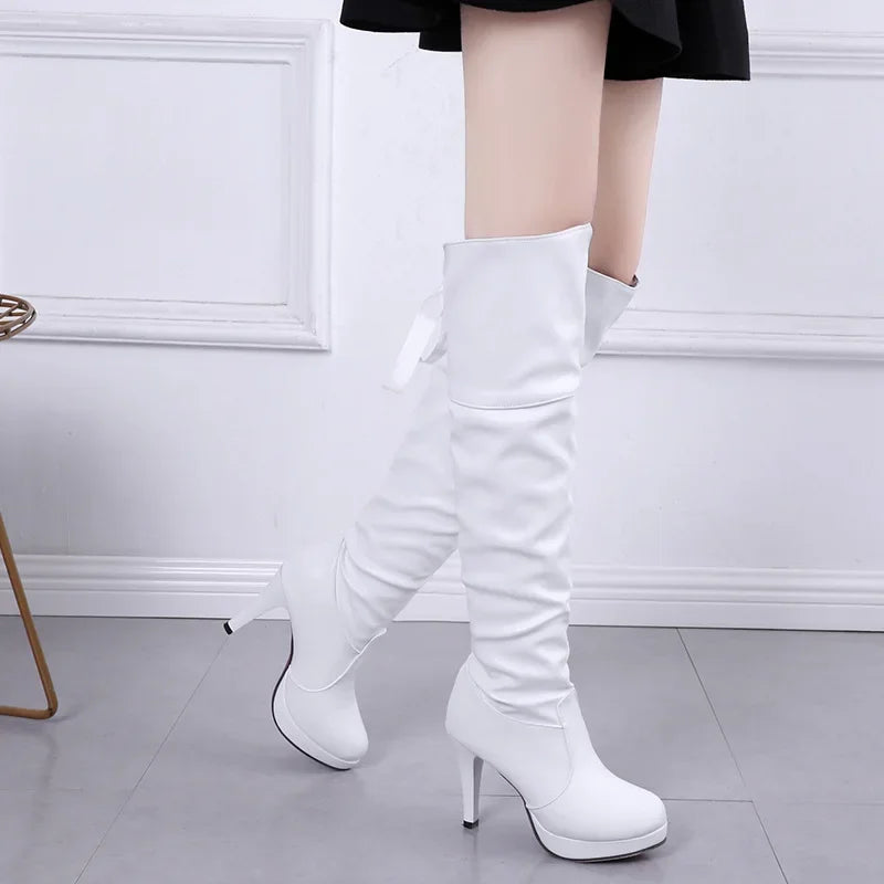 Ladies’ Autumn Boots – Soft Leather, Red Sole Luxury