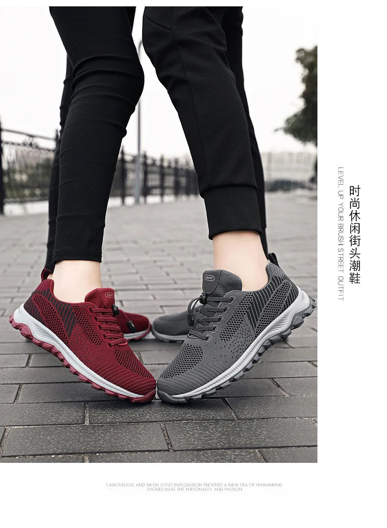 Women’s Platform Lace-Up Sneakers – Casual Running & Vulcanized Shoes