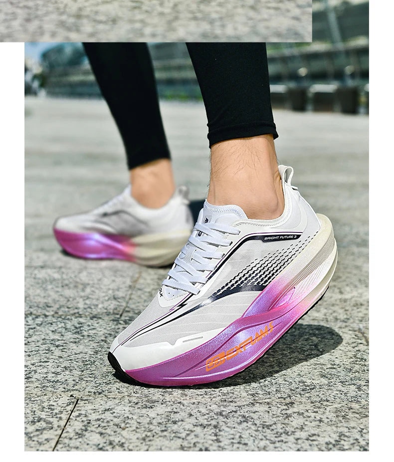 Carbon Plate Running Shoes – Lightweight Marathon Sneakers for Men & Women, Breathable Anti-Slip Athletic Sports Shoes